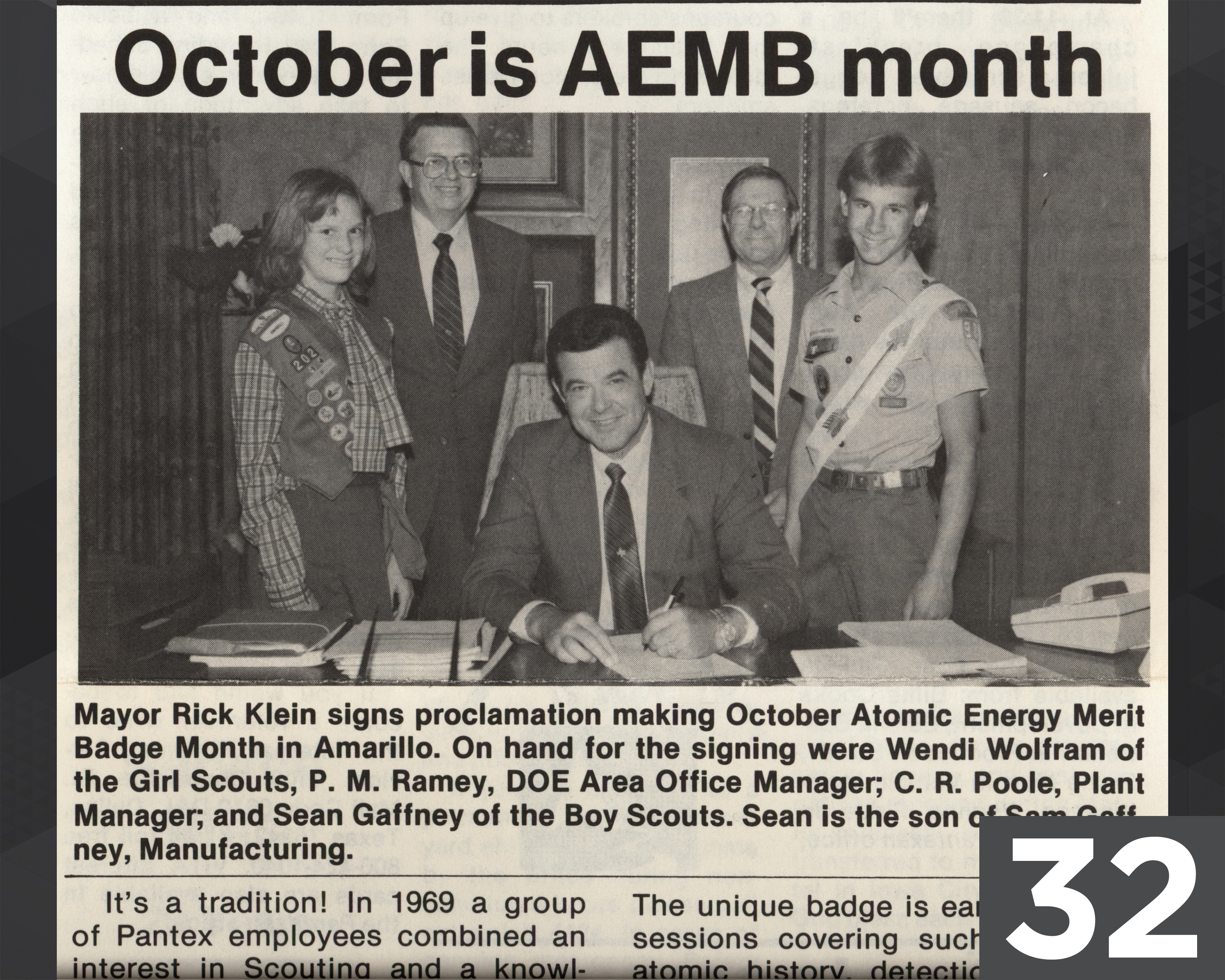 1985 - Atomic Energy Merit Badge Month 1985 - Atomic Energy Merit Badge Month