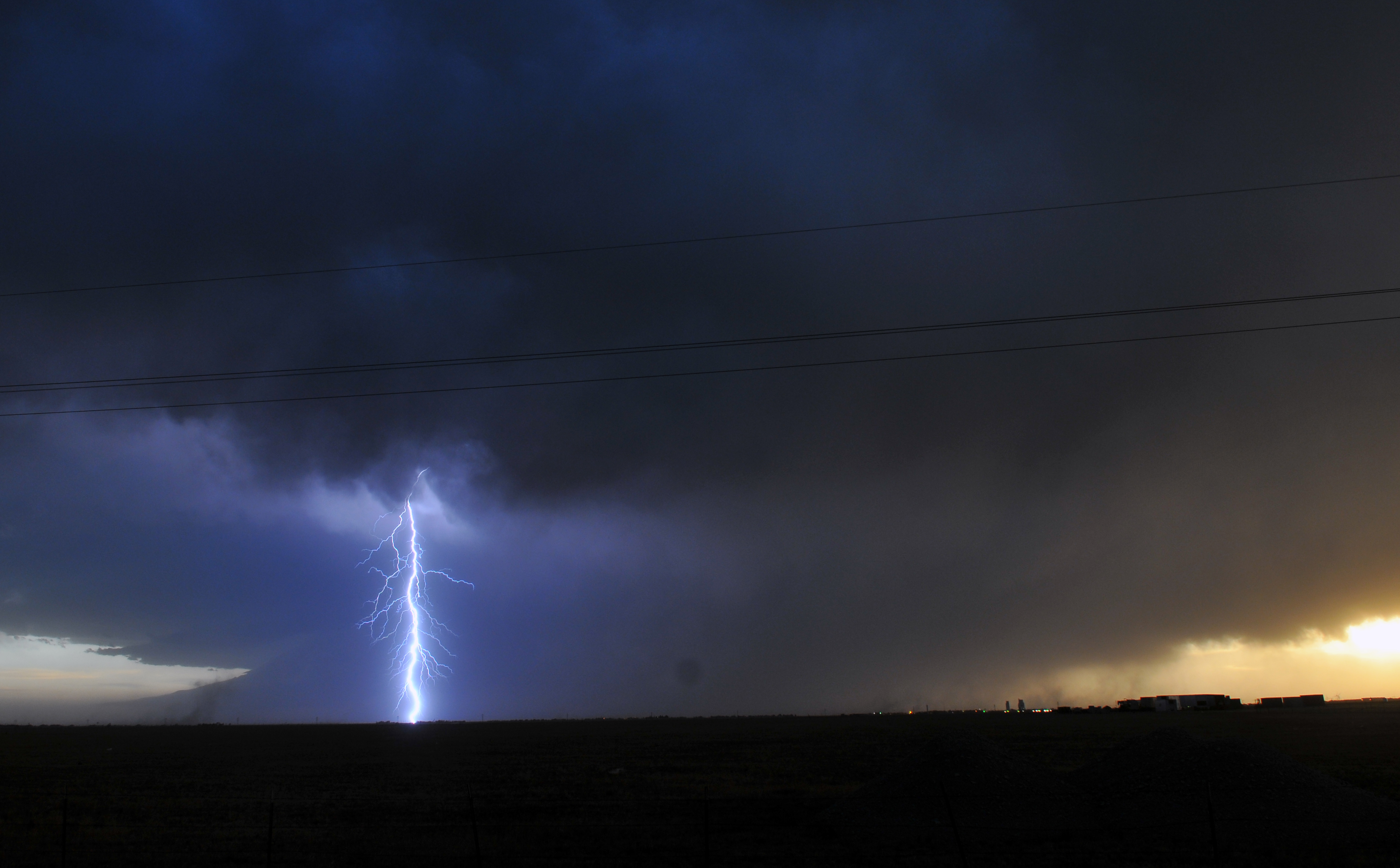 Lightning in Texas thunderstorm Lightning in Texas thunderstorm