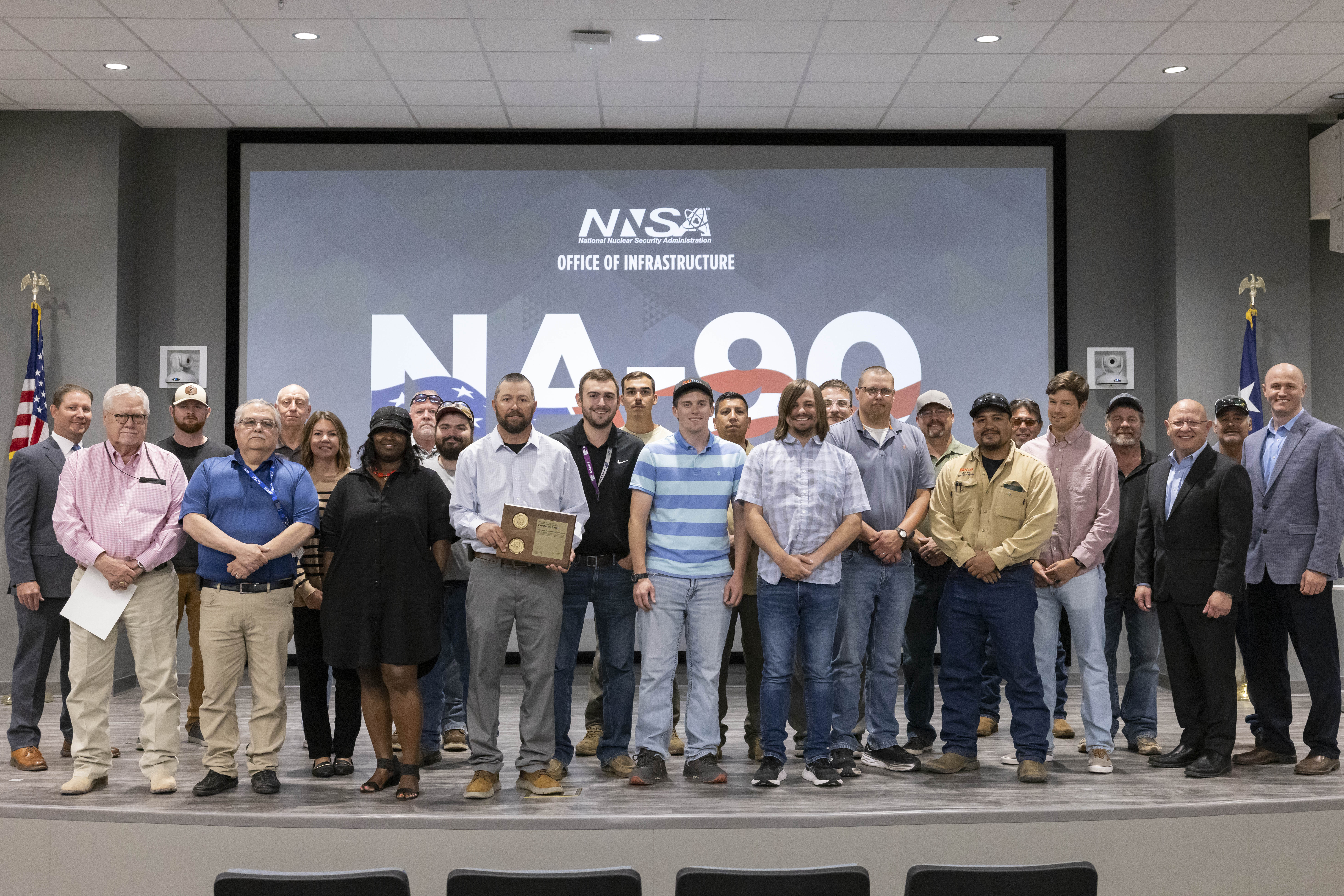 This team was honored with an Excellence Award from the National Nuclear Security Administration Office of Infrastructure for the replacement of an aging air compressor.