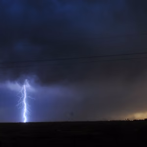 Lightning in Texas thunderstorm