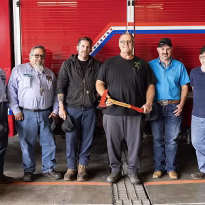 Congratulations to Phil Davis (holding the axe trophy) on being named the Emergency Vehicle Technician of the Year. He, along with his five peers, were recently recognized for their efforts.