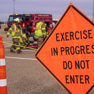 Annually, Emergency Management plans one full-scale exercise, additional exercises, and multiple drills