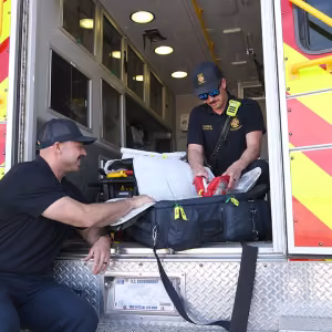 Paramedics Camden Ryder and Zachary Ayala 