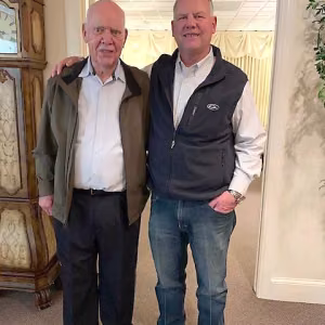 Randy Broom (right) and his dad Jack (left).