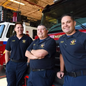 Pantex firefighters Josh Brown, Jeremy Baker and Kris Hickman 